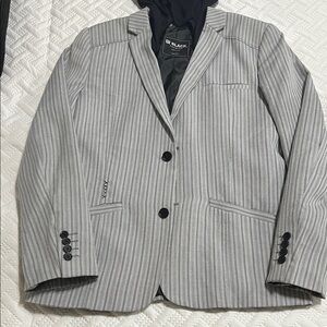 Black Gray Pinstripe Blazer